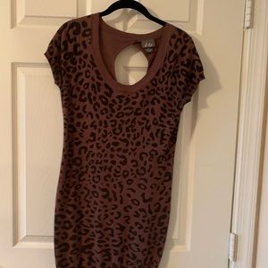 Leopard knee length dress